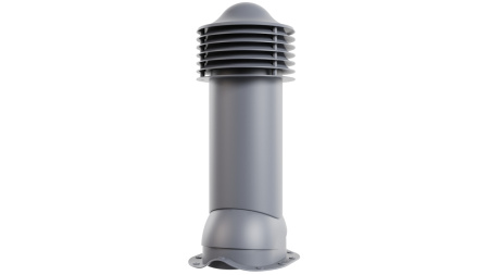 Труба вентиляционная Viotto, для металлочерепицы, d-150мм, утепленная, серый графит (RAL 7024)